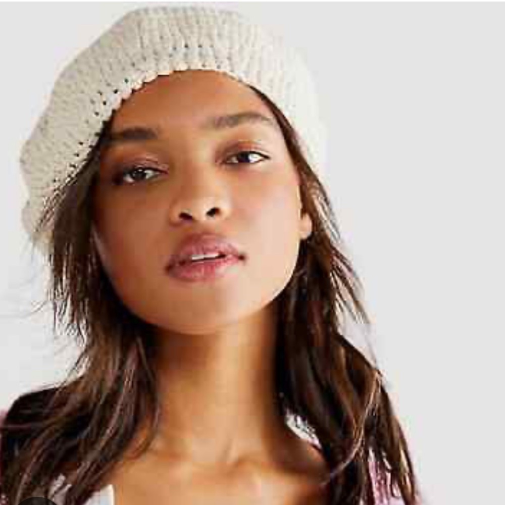 Free People Crochet Beret